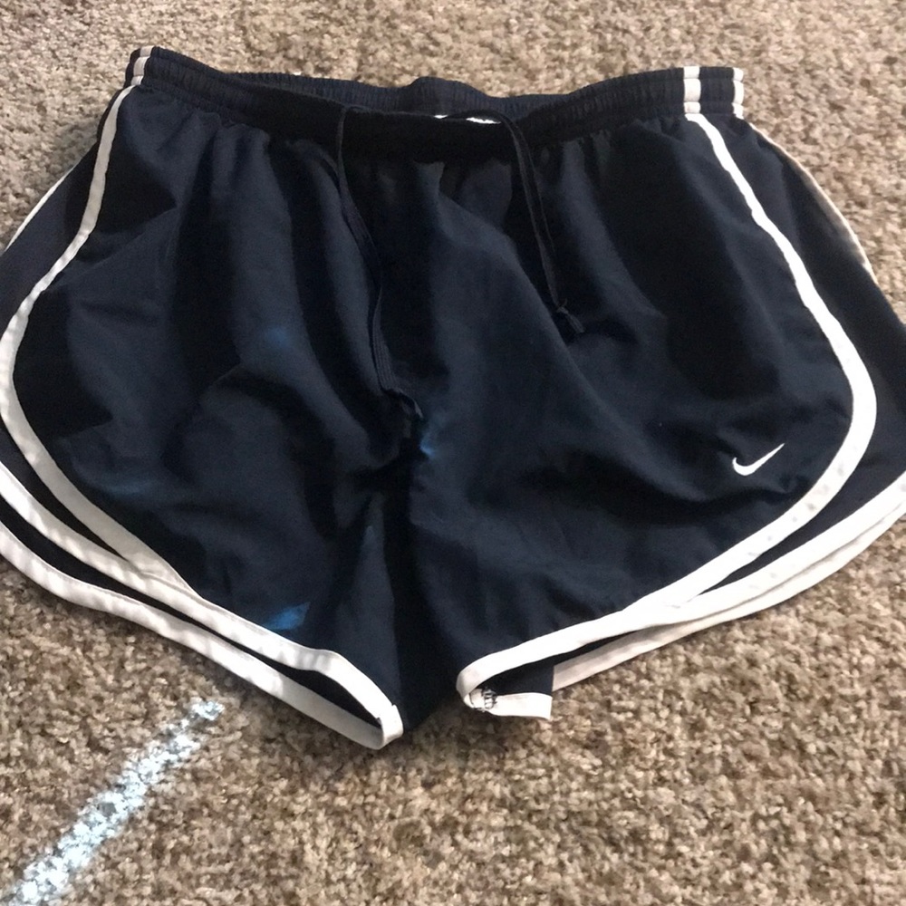 Navy blue and white Nike Tempo Running Shirts